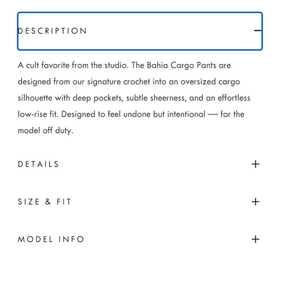 Heart Of Sun Bahia Beige Crochet Cargo Pants - Picture 4 of 8